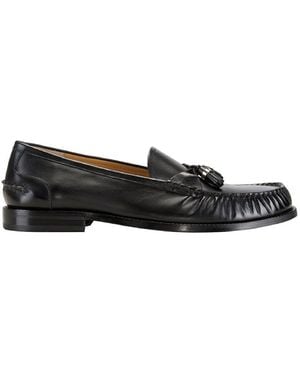 Bally Ribald Calf Leather Tassel Loafers, Brand Size 5 Us - Black