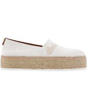 Bally Felly Logo Cotton Espadrilles, Brand Size 37 Us - Natural