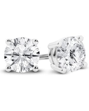 Brilliant Diamond 14K Igi Certified 3 Carat Round Cut Lab Grown Diamond Stud Earrings For Vs Clarity, E-F Colour - Metallic