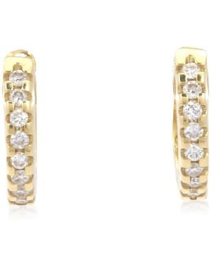 Roberto Coin 18k Yellow Gold Diamond Baby Hoop - Metallic