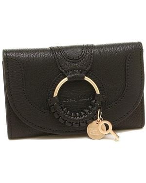 See By Chloé Hana Compact Leather Wallet - Black