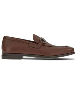 Ferragamo Gancini-Ornament Moccasins - Brown