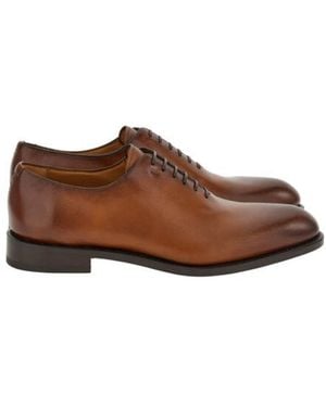 Ferragamo Angiolo Plain Toe Leather Oxfords - Brown