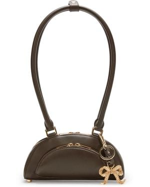 Self-Portrait Leather Shoulder Bag With Charms - Metallic
