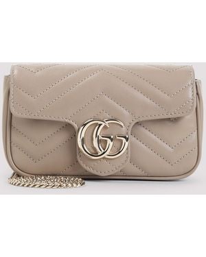 Gucci Matelass Leather Pouch - Grey