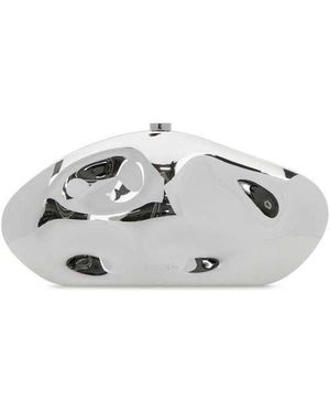 Cult Gaia Caldera Clutch Shinysilver Borse A Mano - White