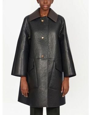 Ferragamo Leather-Coat - Black