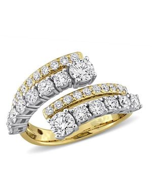 Created Forever 1 3/4Ct Tw Lab-Grwon Diamond Open Wrap Ring - Metallic