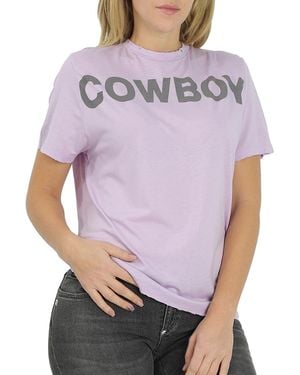 Filles A Papa Ladies Fap Cowboy T-Shirt, Brand Size 1 - Purple
