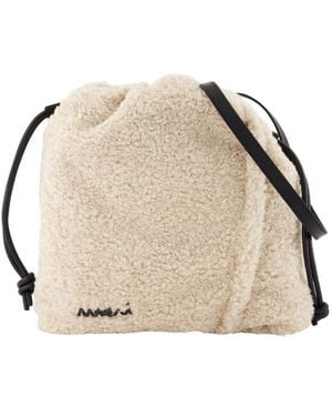 Marni Textured Synthetic Crossbody Bag - Natural