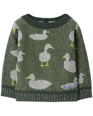 Burberry Toddler Patrick Duck Embroidered Jumper - Green