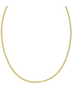Tresorra Sterling Plated French Cable Chain Necklace - Metallic