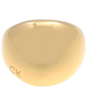 Calvin Klein Ladies Playful Organic Shapes Plated Ring, Size 52 (Us 5.5) - Metallic