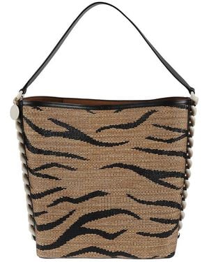 Stella McCartney Raffia Jacquard Tote - Brown