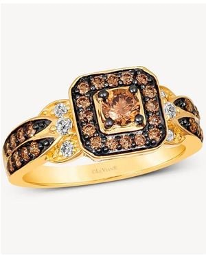 Le Vian Ladies Honey And Chocolate Rings Set - Metallic