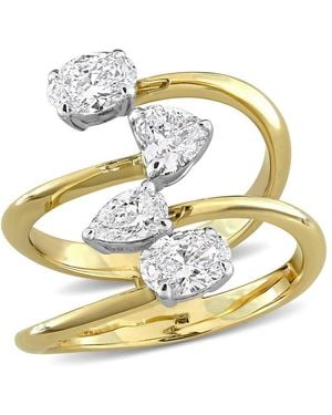 Created Forever 1 4/5Ct Tw Multi-Shape Lab-Grown Diamond Bypass Ring - Metallic