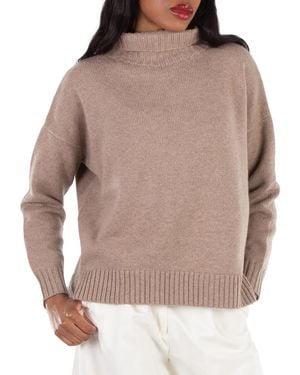 Max Mara Merino Wool-Blend Turtleneck Jumper - Brown