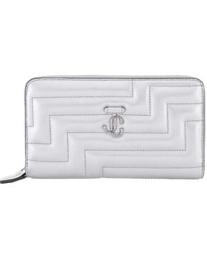 Jimmy Choo Pippa Quilted Nappa Continental Wallet - Grey
