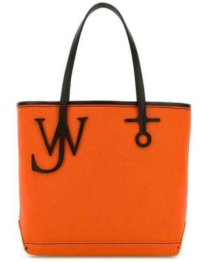 JW Anderson Canvas Small Anchor Bucket Bag Orangebrown Borse A Mano