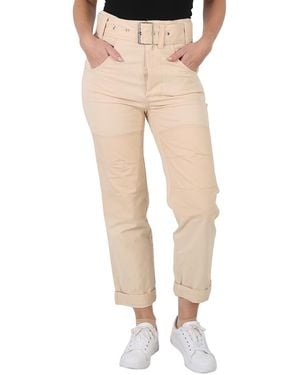 Proenza Schouler Ladies High Waisted Utility Belt Trousers - Natural