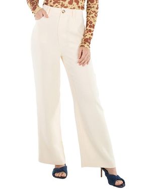 Nanushka Ladies Josine Boucle Crepe Baggy Trousers - Natural