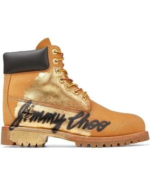 Jimmy Choo X Timberland 6 Inch Graffiti Boots - Brown