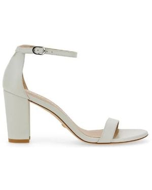 Stuart Weitzman Nearlynude Leather Sandals - Metallic
