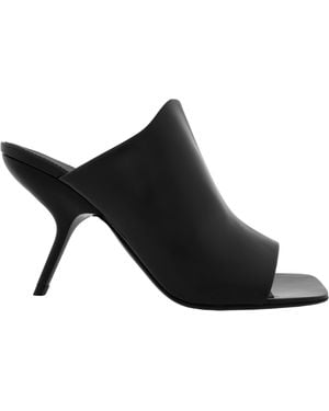 Ferragamo Ferragamo Era Patent Leather Mules, Size 7 C - Black
