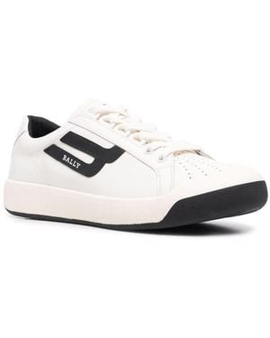 Bally Ladies Two-Tone Low-Top Trainers - White