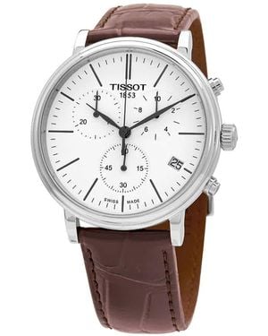 Tissot Carson Premium Chronograph Quartz White Dial Watch 00 - Metallic