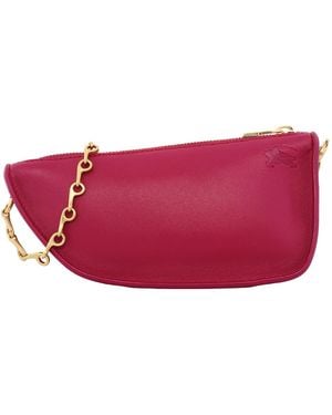 Burberry Micro Shield Nappa Leather Sling Bag - Purple