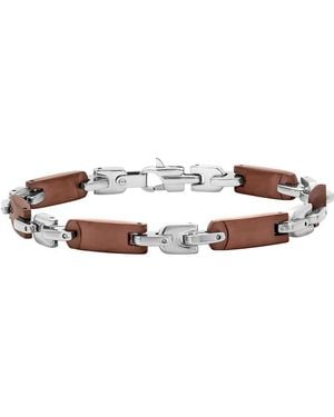 Robert Alton Finish Stainless Steel Bracelet - Brown
