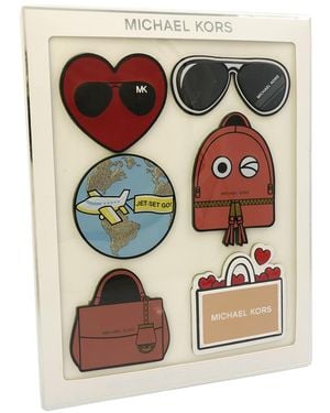 Michael Kors Stick To Glamour Leather Stickers Set Of 6 - Blue