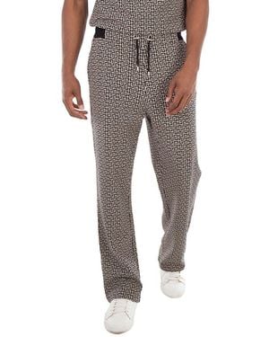 Balmain Jacquard Pb Labyrinth Sweatpants - Gray