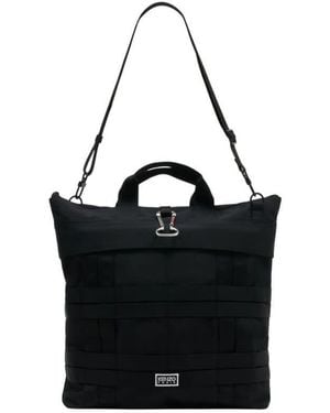 KENZO Quilted Nylon Tote Bag - Black