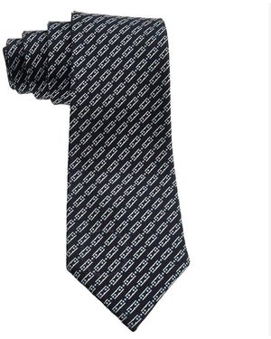 BVLGARI Double Bzero 3D Printed Silk Tie - Black