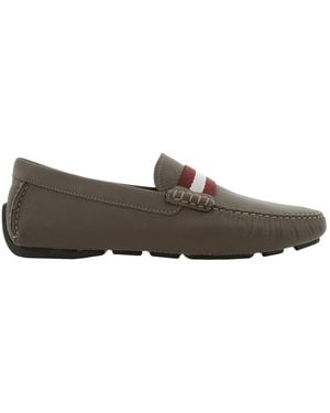 Bally Waltec Leather Driving Shoes, Brand Size 5 Us - Grey