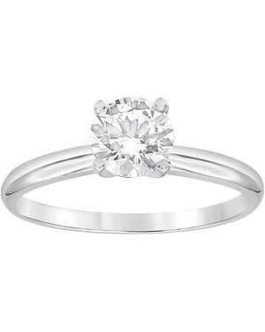 Brilliant Diamond 2..00 Carat 14K Round Cut Lab Grown Diamond Solitaire Ring For - Color/Clarity-Jsi - Metallic