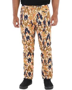 Roberto Cavalli Geometric Python Print Jeans, Waist - Orange