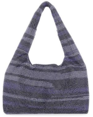 Kara Rhinestones Mini Handbag - Grey