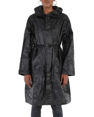 Moncler Genius Ciklon Hooded Rain Coat, Brand Size 2 (Medium) - Black