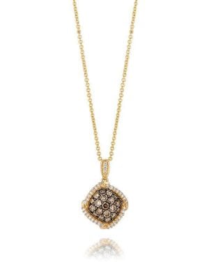 Le Vian Ladies Honey And Chocolate Cluster Necklaces Set - Metallic