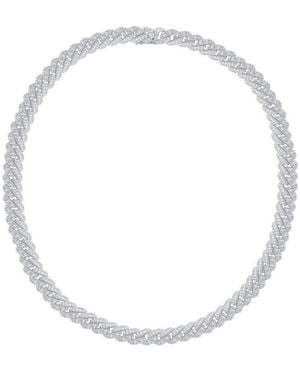 Brilliant Diamond 15 Ctw Lab Grown Diamond Cuban Curb Chain, 17.50" Inches, G Color Vs Clarity, Gift Box Included - Metallic