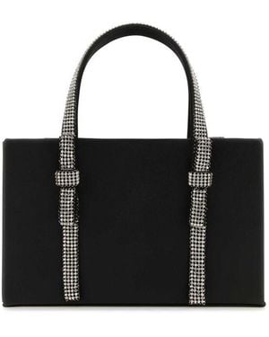 Kara Nappa Leather Handbag - Black