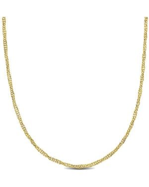 Amour 1.9Mm Diamond-Cut Singapore Necklace - Metallic