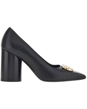 Ferragamo Pania Pump With Bejeweled Gancini Ornament - Blue