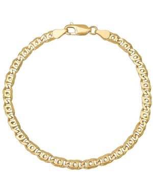 Kylie Harper Thick 8.5" Italian 14K Over Tiger Eye Chain Bracelet - Metallic