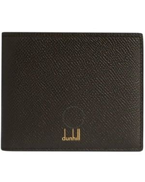 dunhill Cadogan 4Cc Coin Purse Billfold Leather Wallet - Black