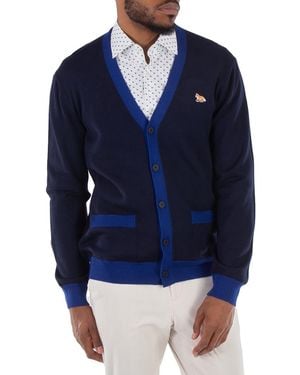 Maison Kitsuné Baby Fox Patch Cardigan - Blue