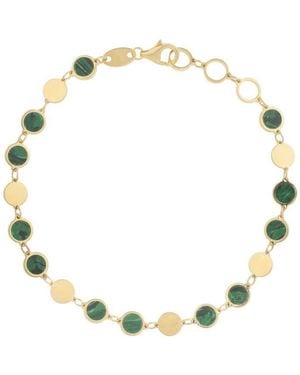 Tresorra 14K Malachite Geometric Mirror Bracelet - Metallic